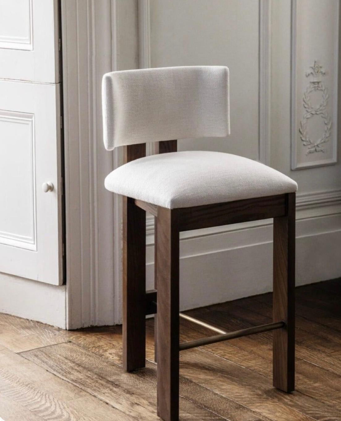 Oak Wood Bar Chair