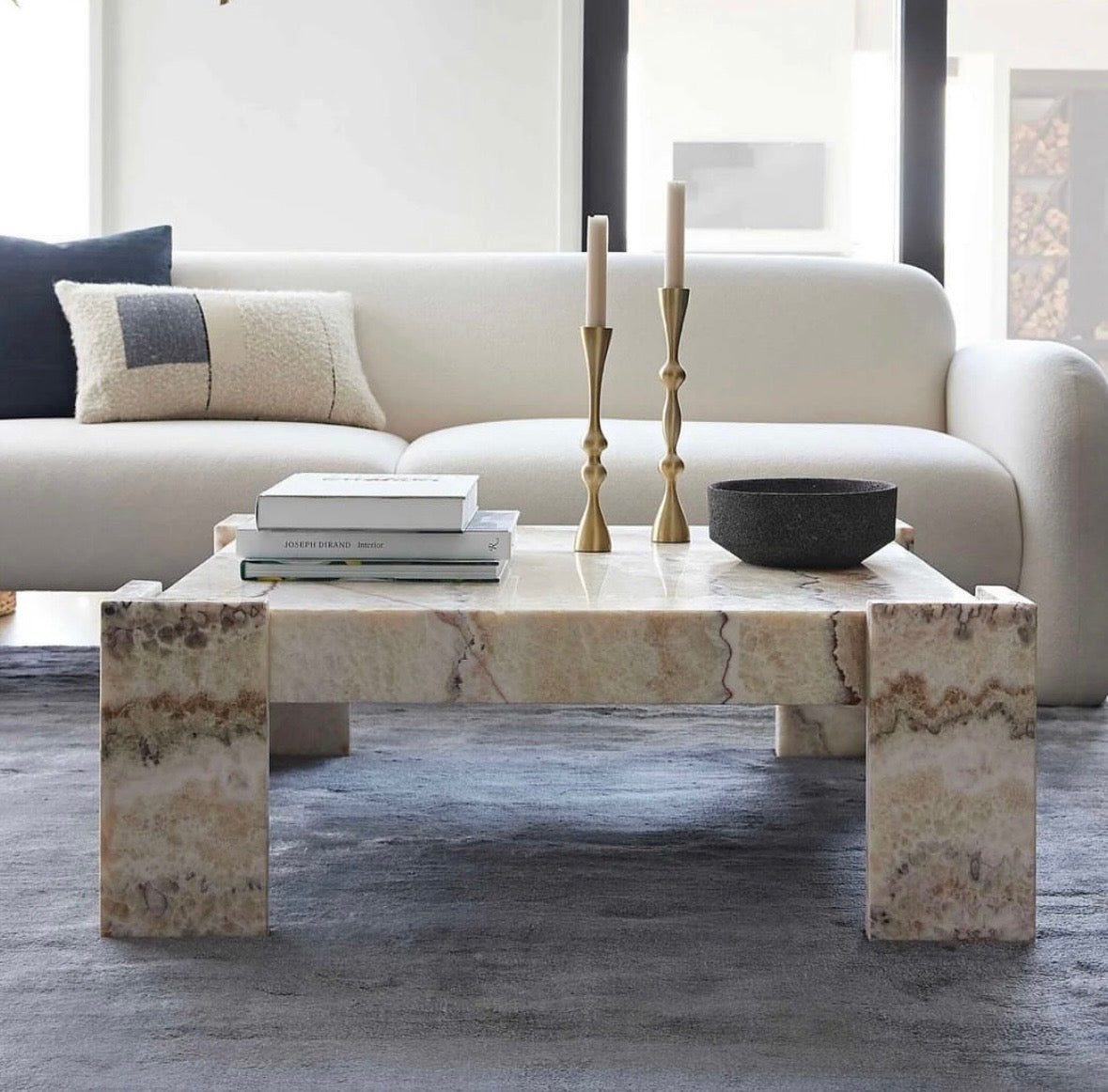 Onyx stone coffee table