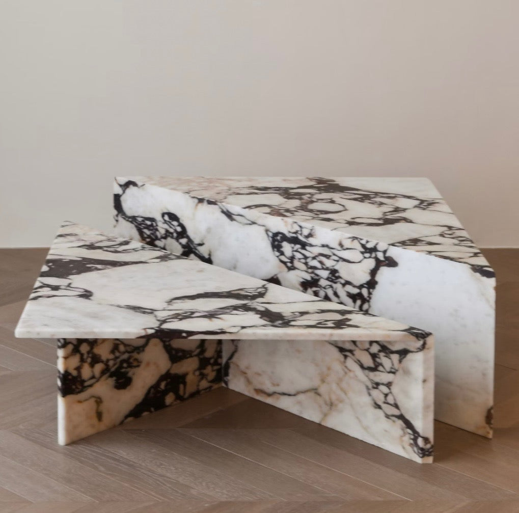 Burgundy marble Coffee table