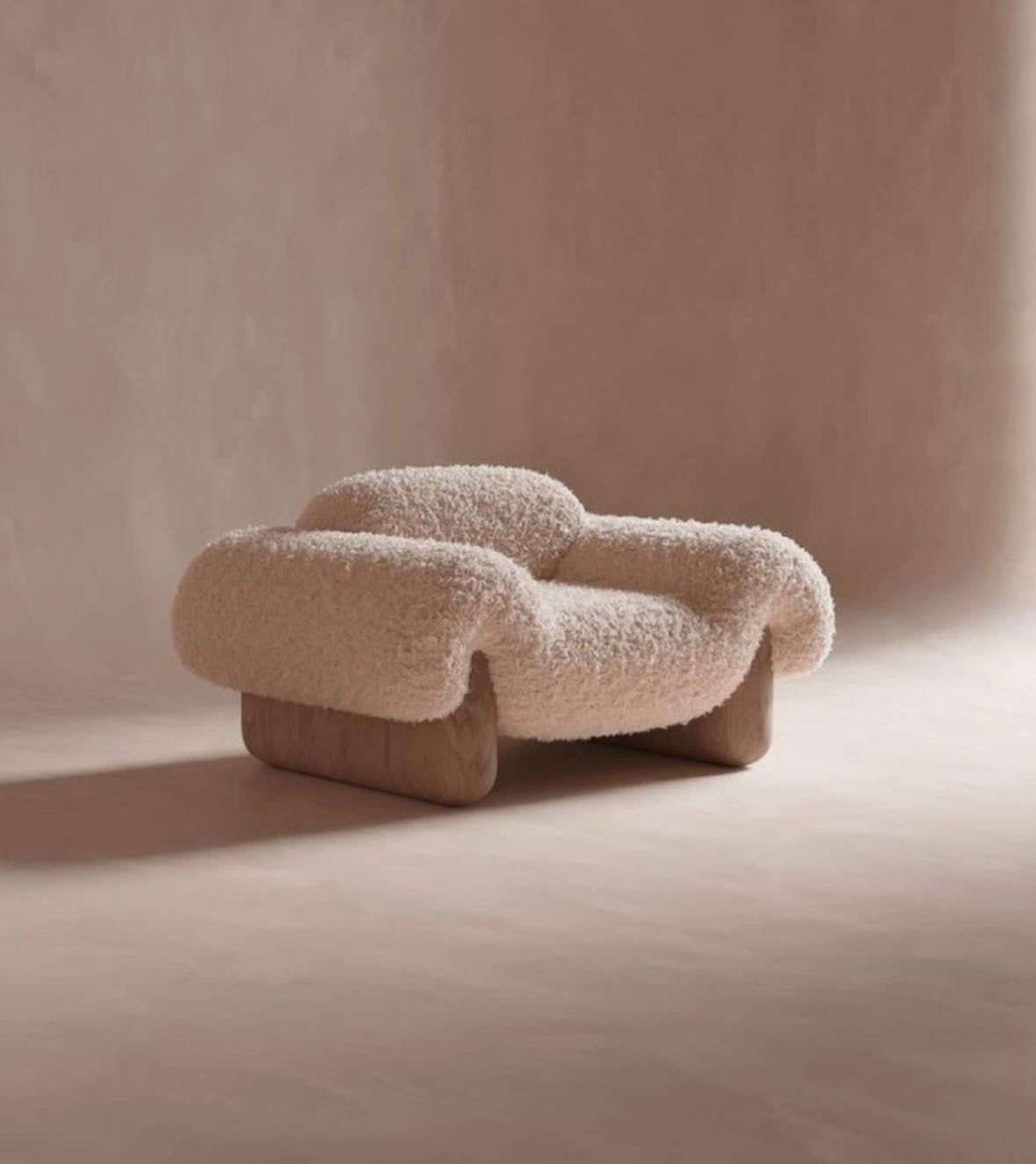 Solid Angled Arm Occasional Chair