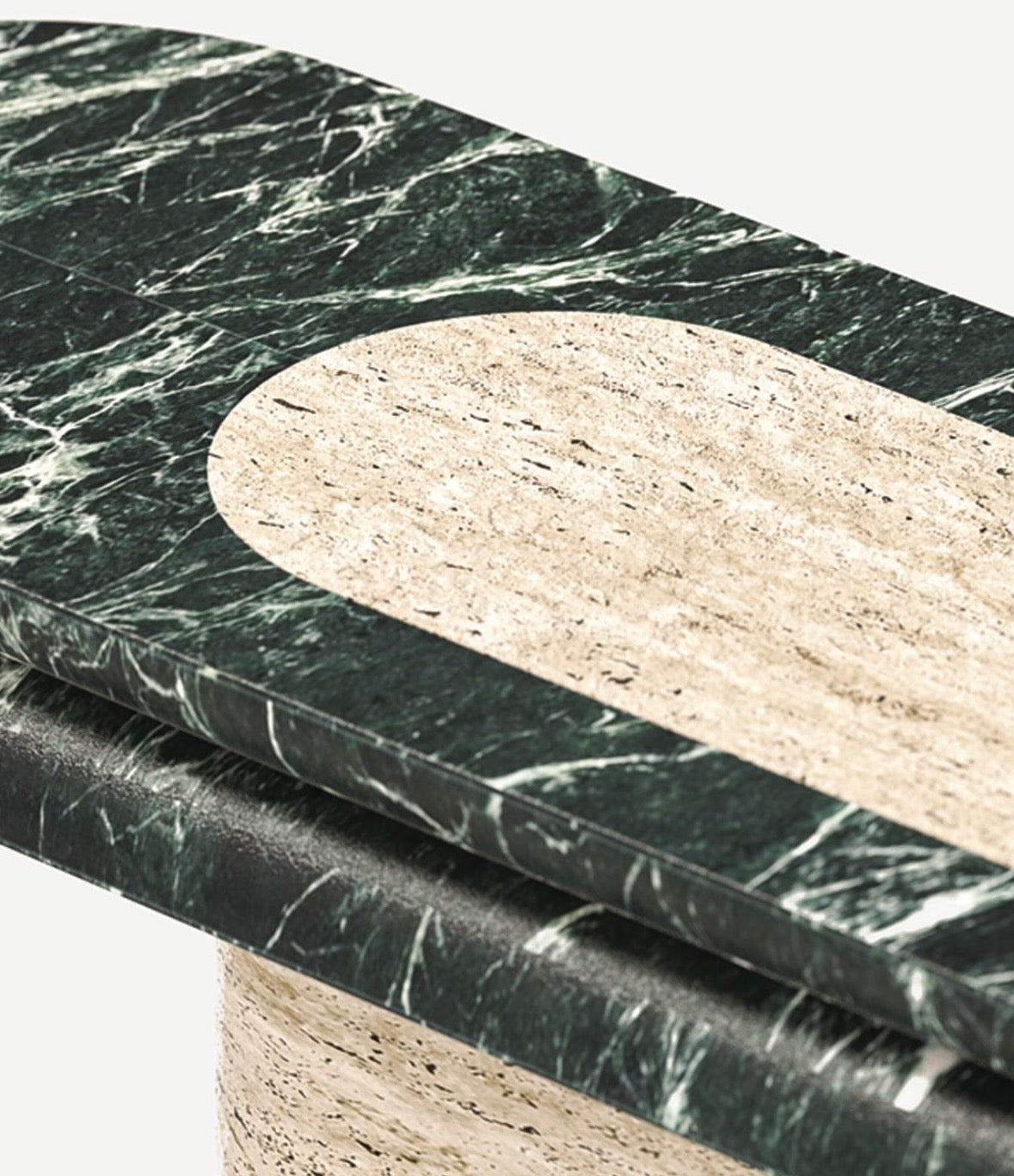 Yolanda travertine console table