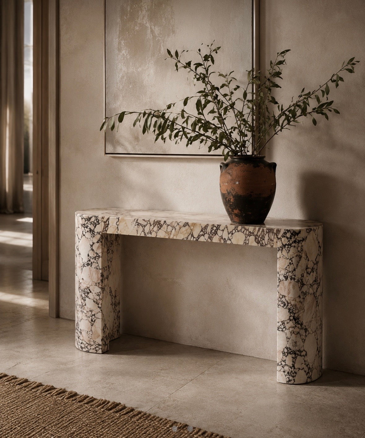 Calacatta Oval Console Table