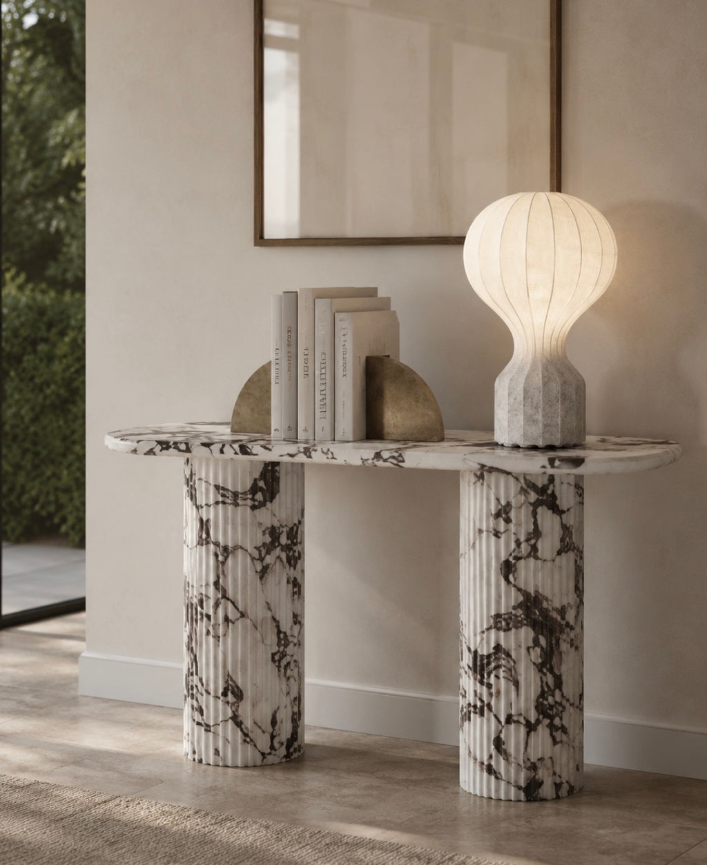 Ripple viola marble console