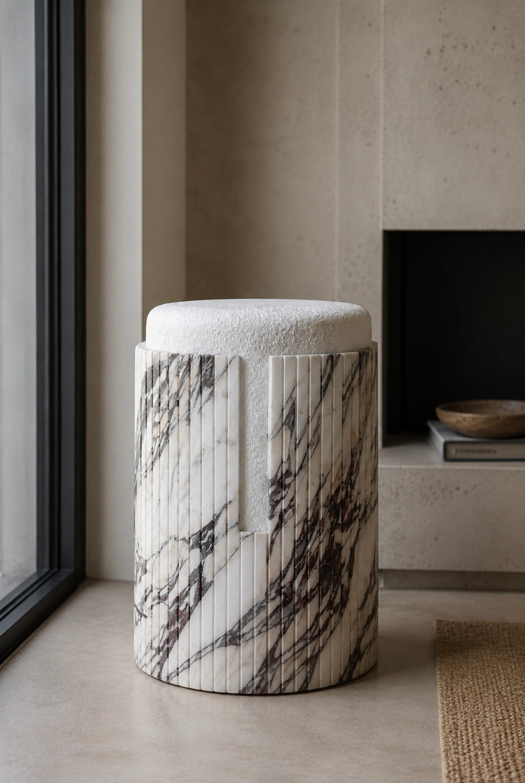 Boucle viola side table