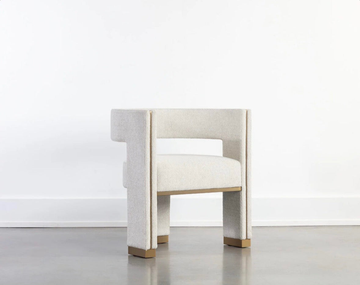 Luxe linen dinning chair