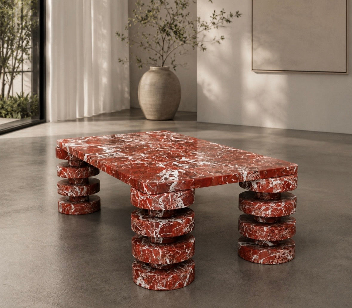 Rossa marble coffee table