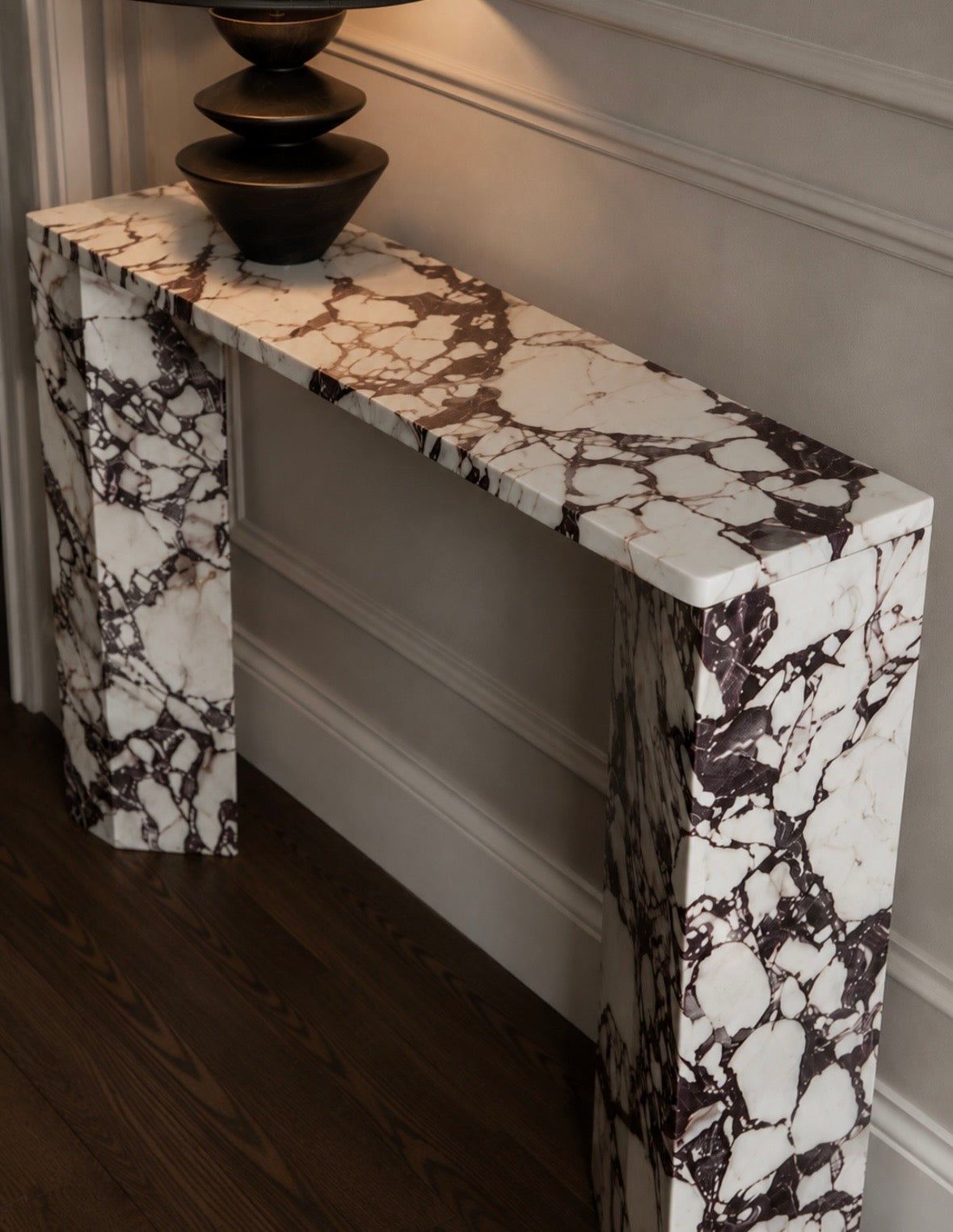 Calacatta Viola Asymmetrical Console Table