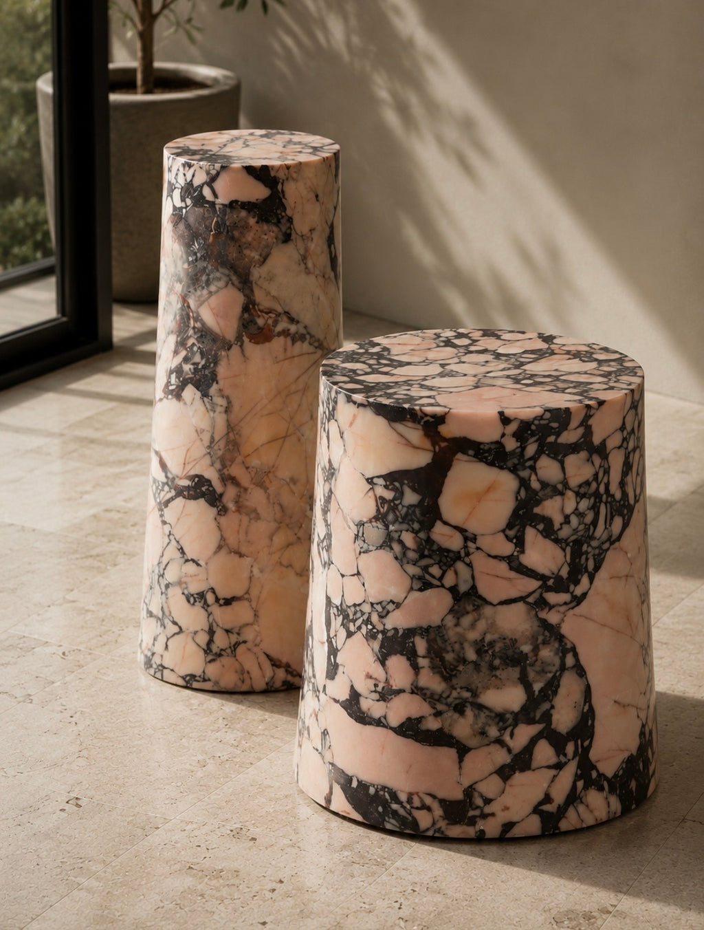 Himalayan marble side table