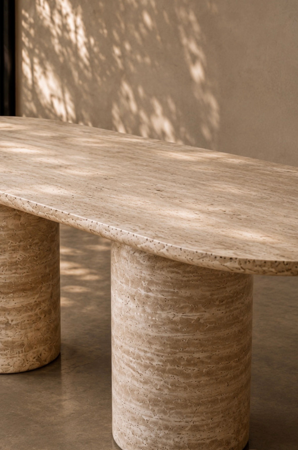 Solid travertine Dinning table