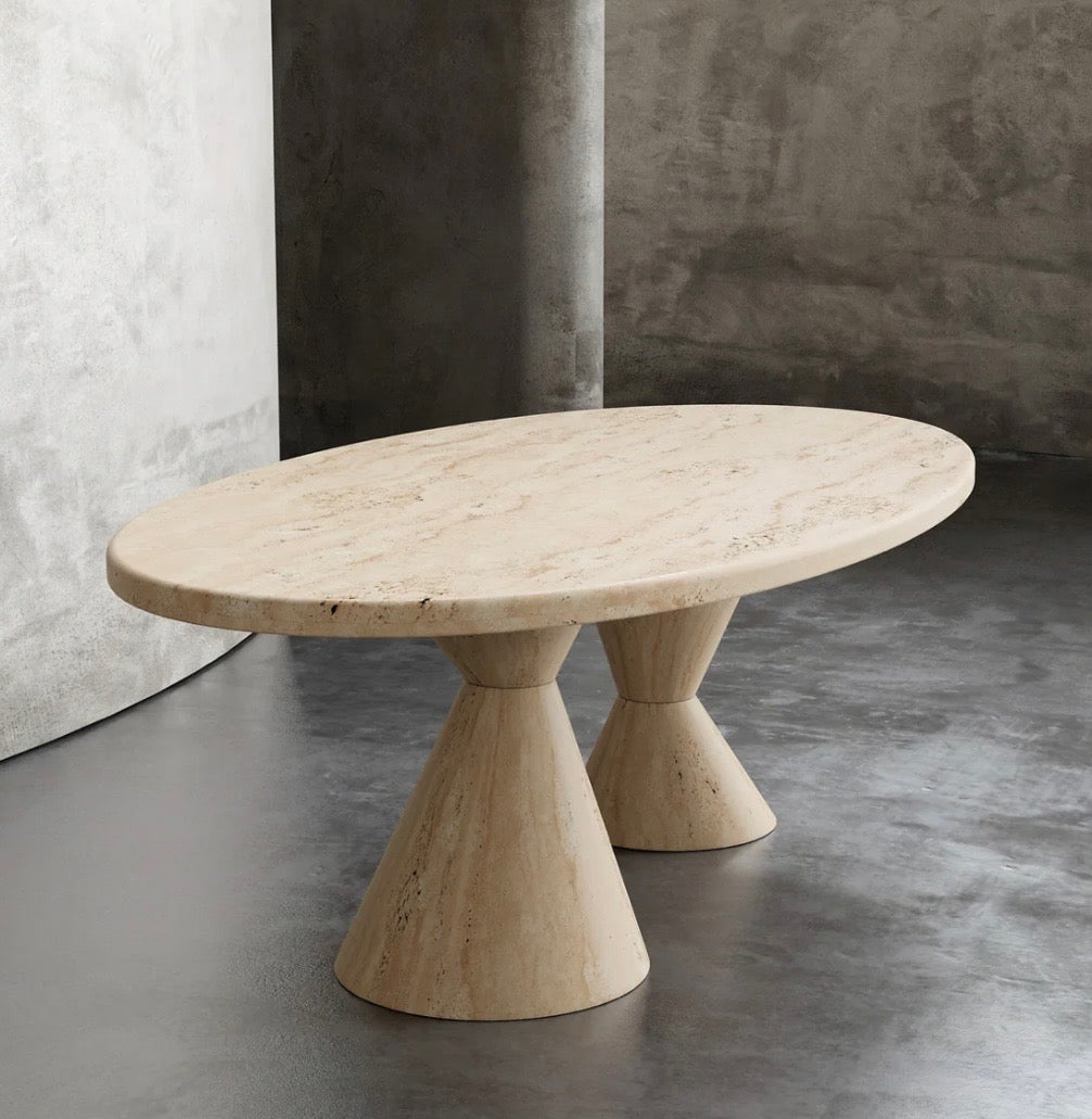 Yolita travertine dinning table