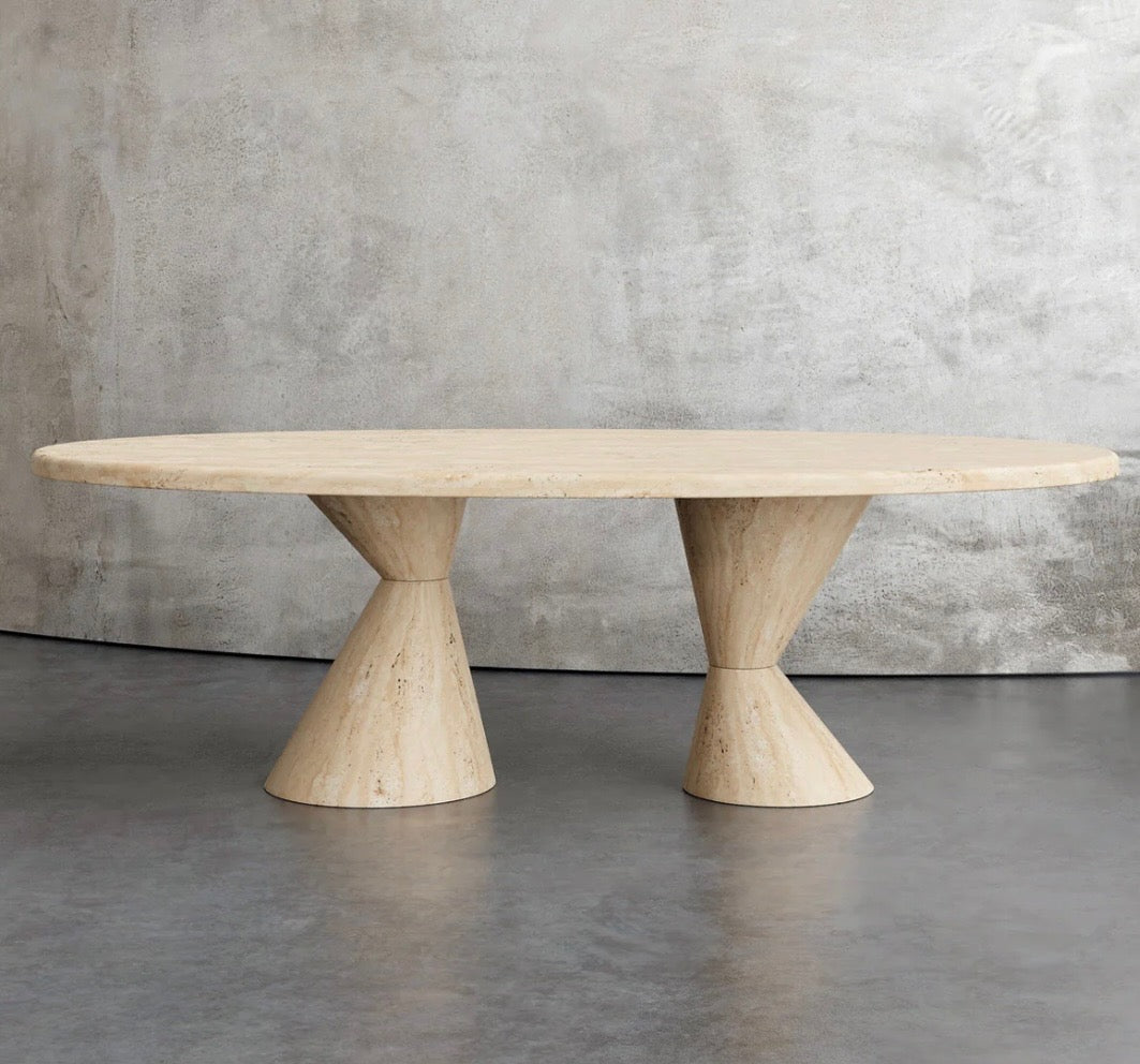 Yolita travertine dinning table