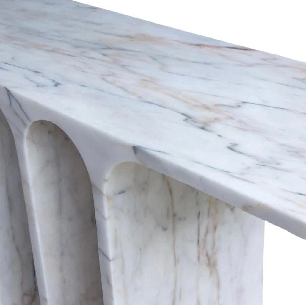 Curved in arch console table