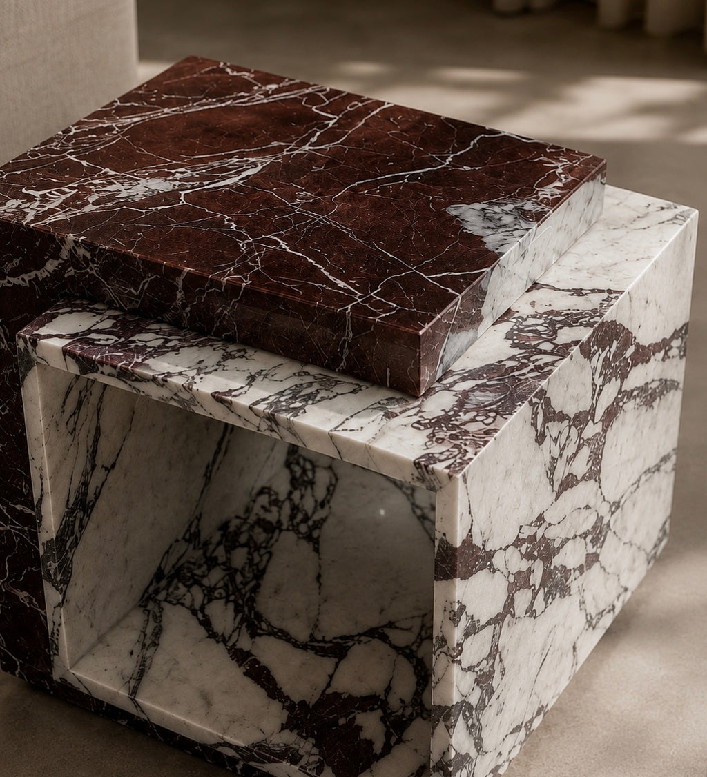 Rossa marble side table