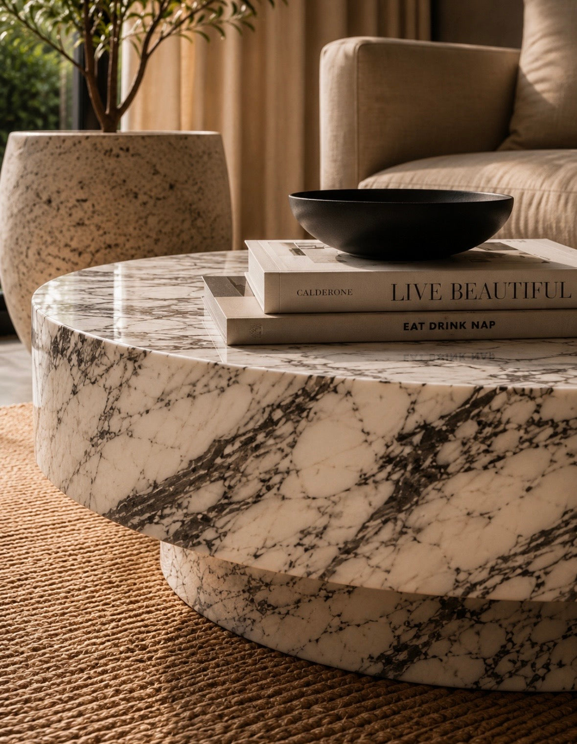 Cupids marble coffee table