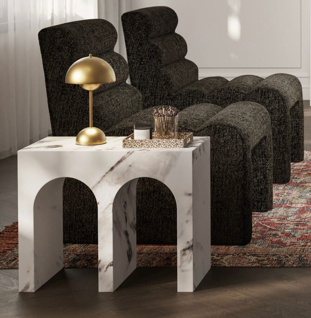 Arch marble side table