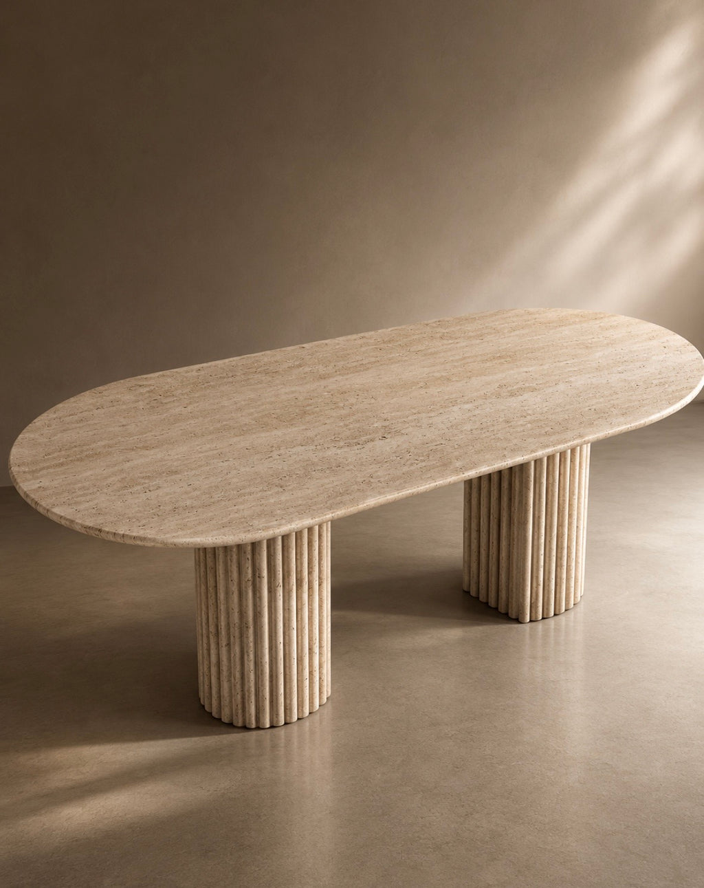 Greta travertine dinning table