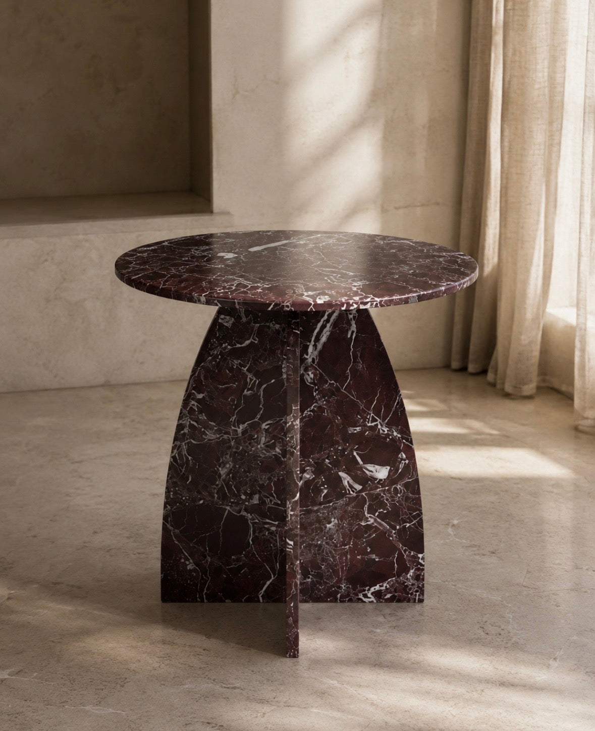 Chocolate levanto Marble side table
