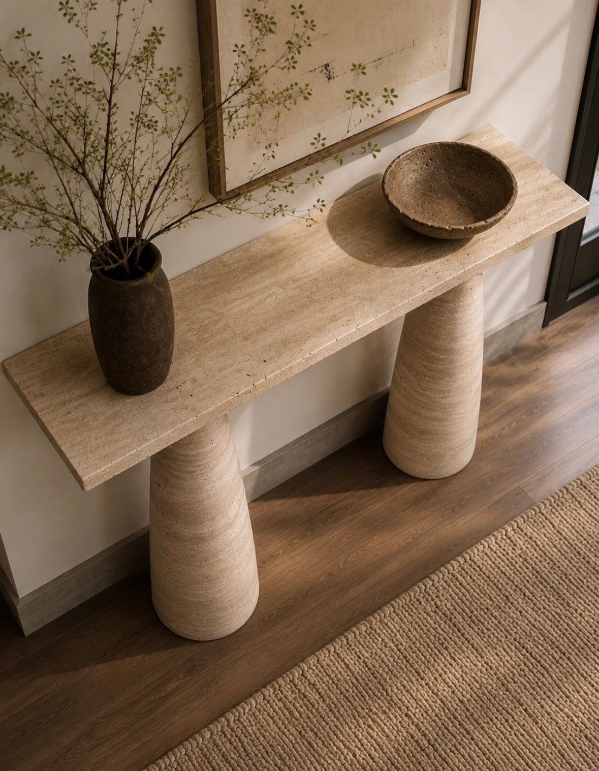 Vienna travertine console table