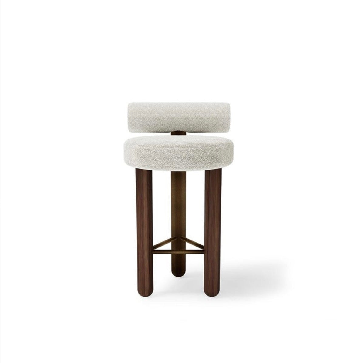 Devine White Wood Bar Chair