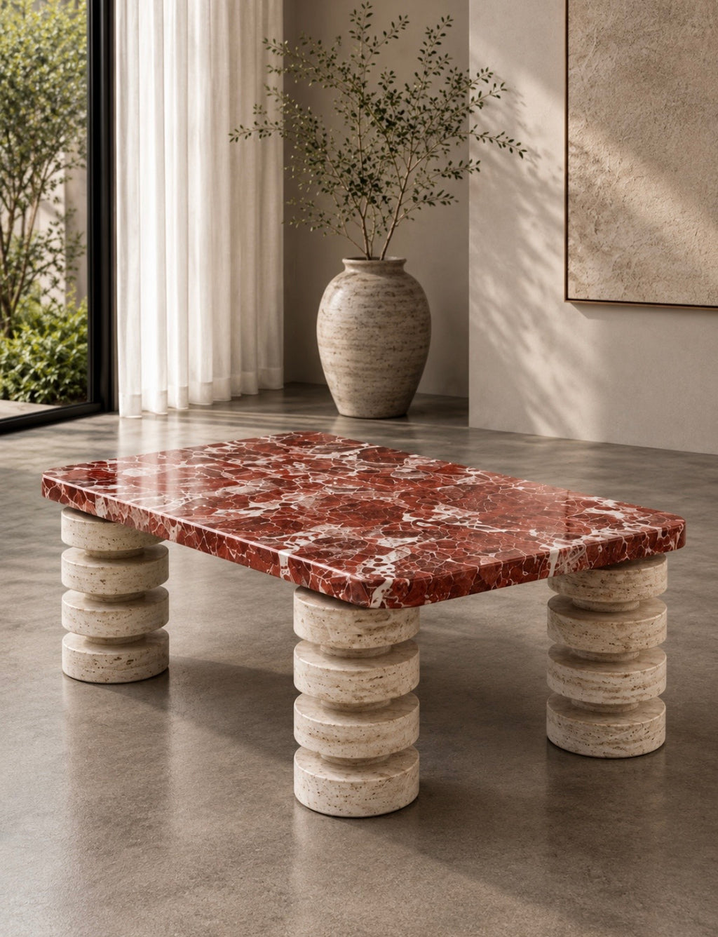 Rossa marble coffee table