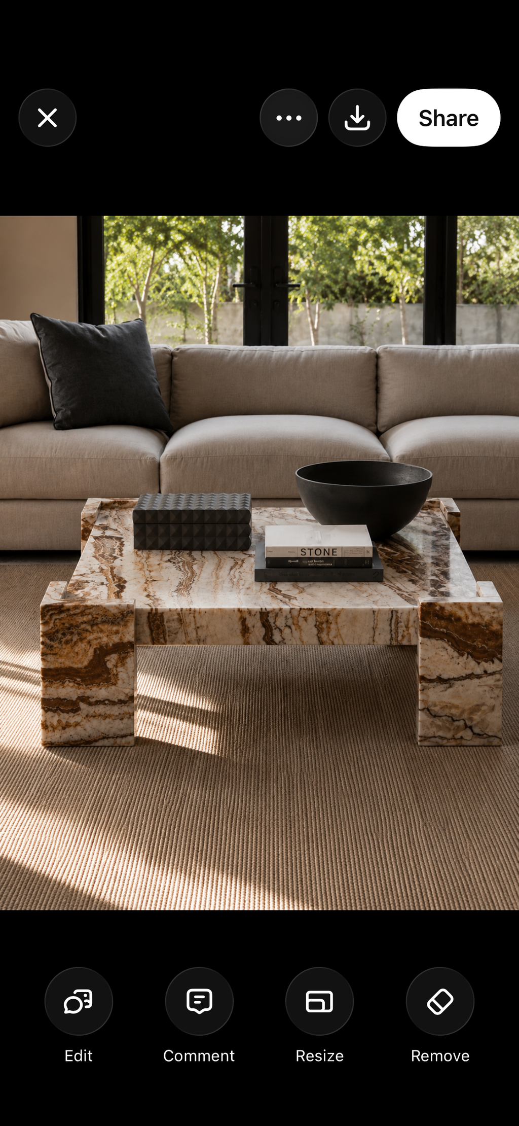 Onyx coffee table