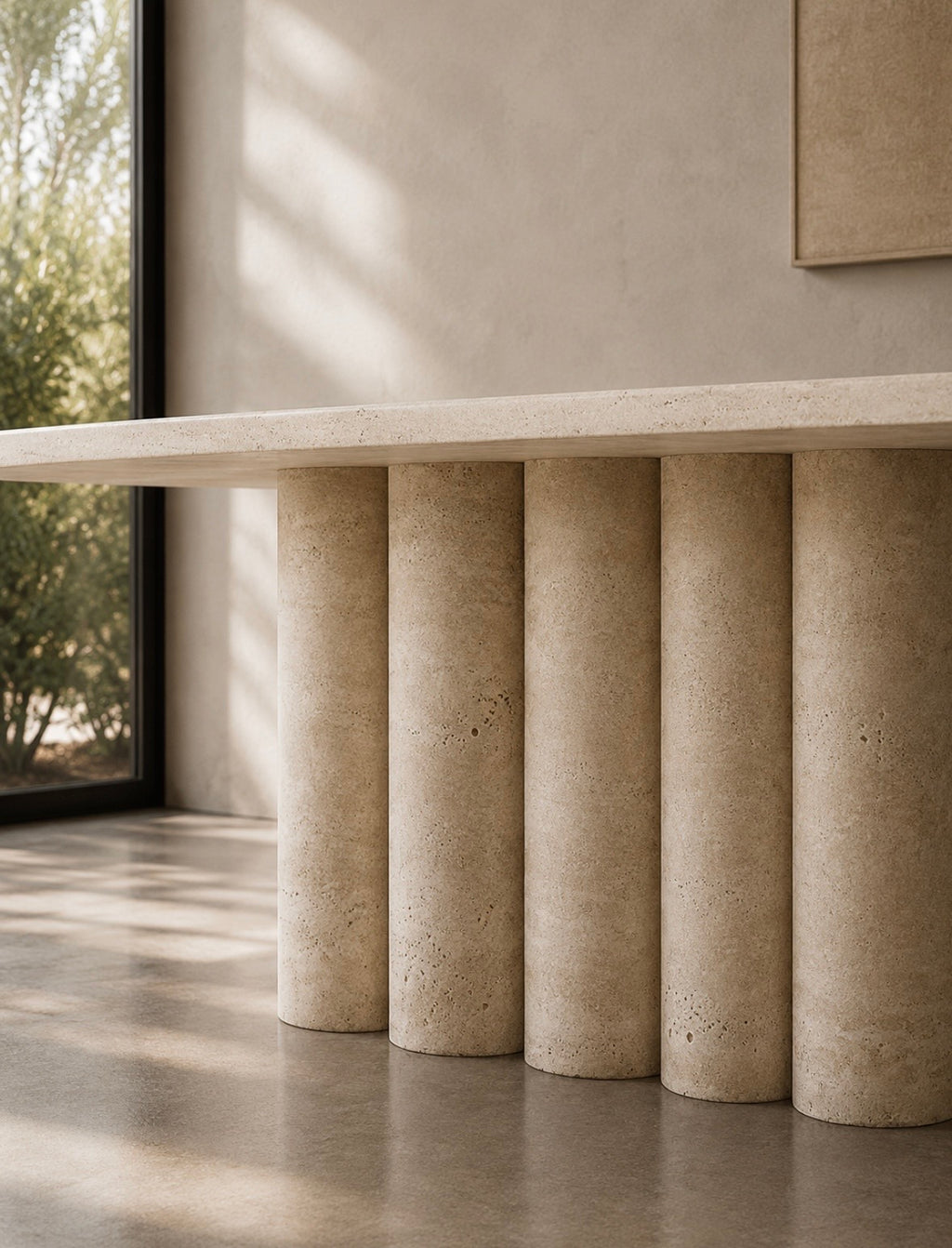 Travertine renaissance dinning table