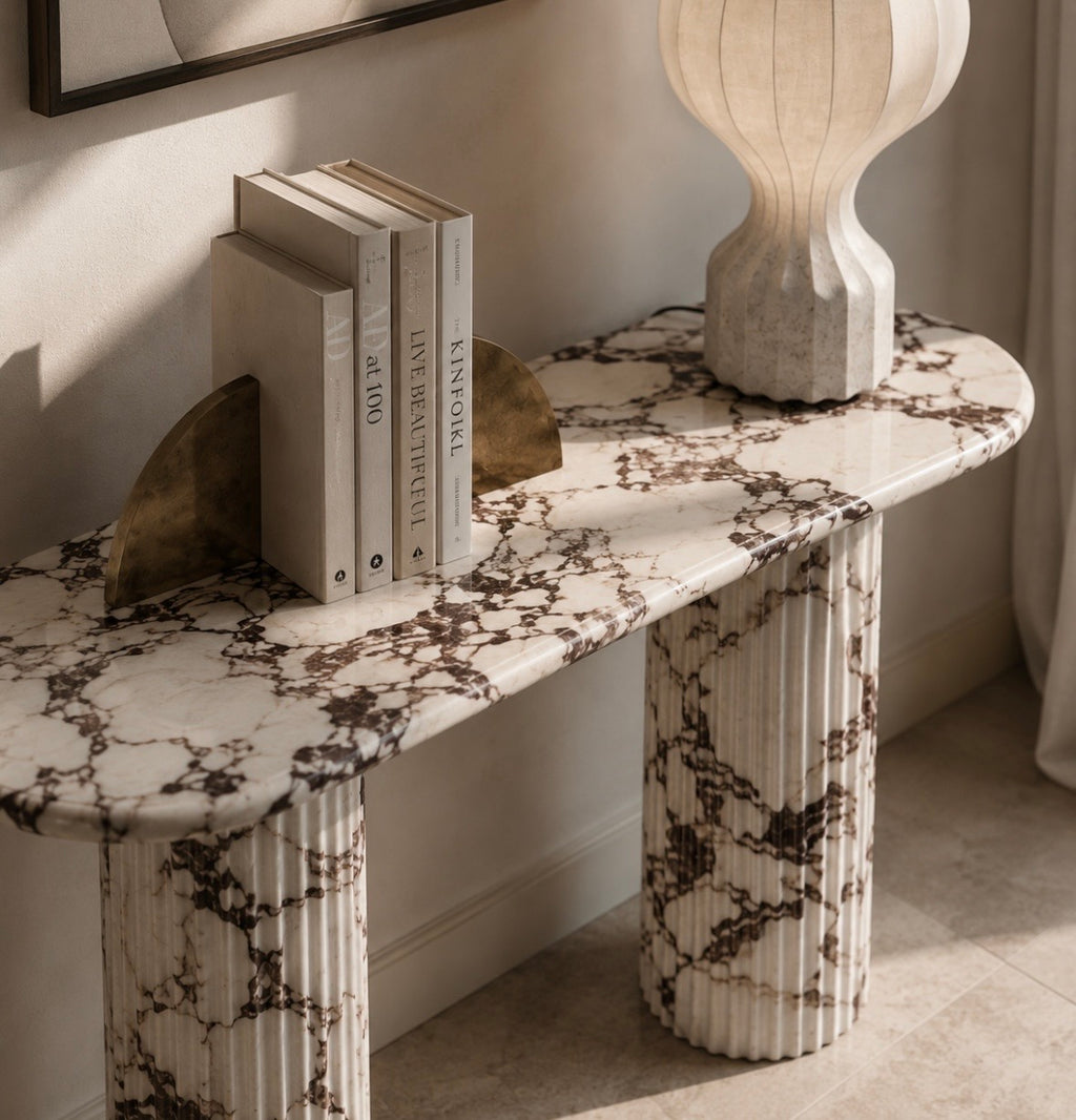 Ripple viola marble console