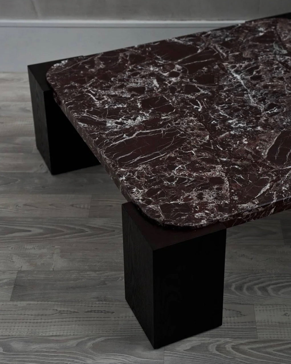 Burgundy Rosso levanto marble coffee table