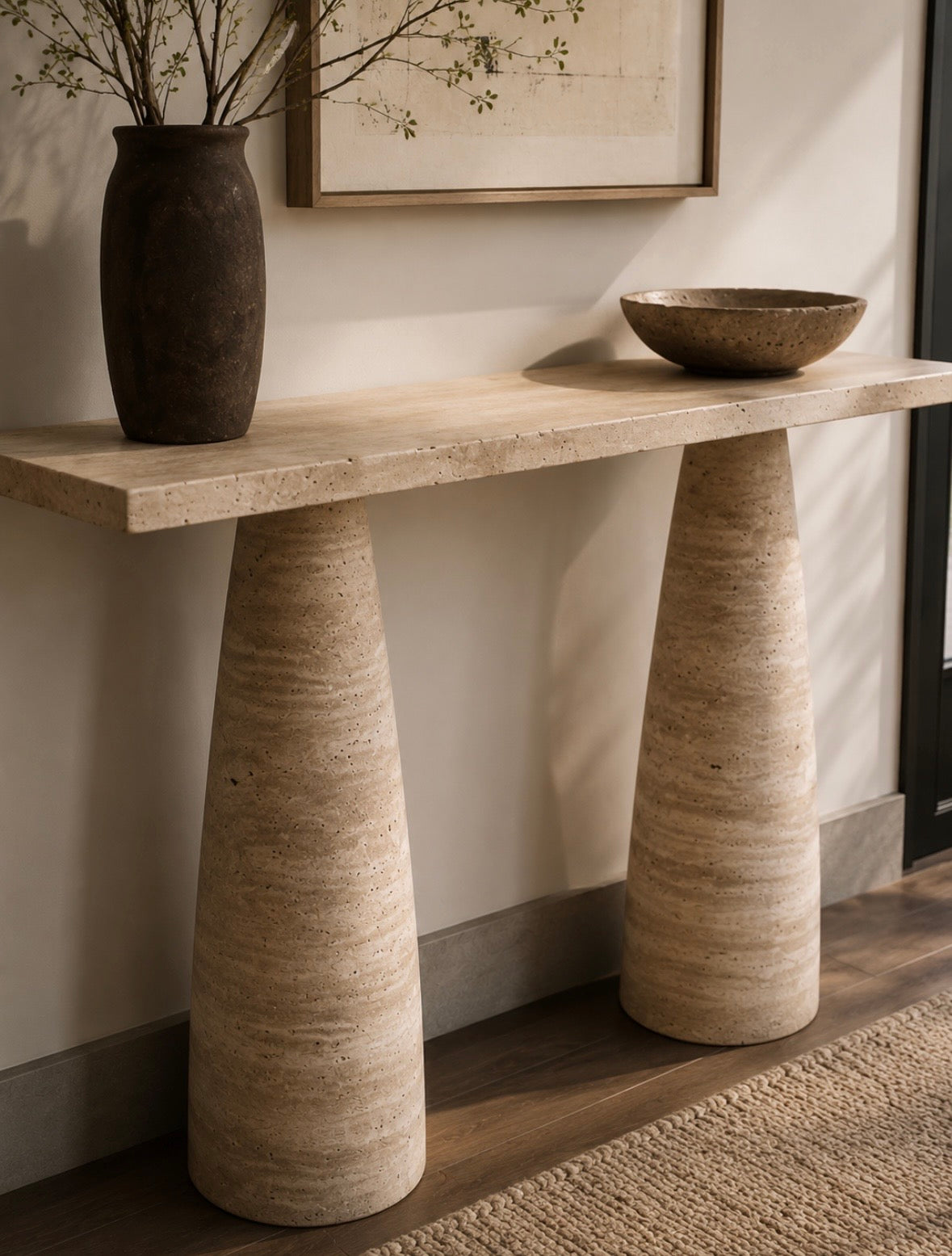 Vienna travertine console table