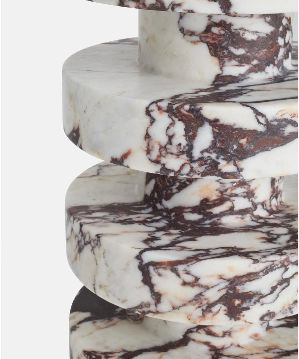 Wired marble side table