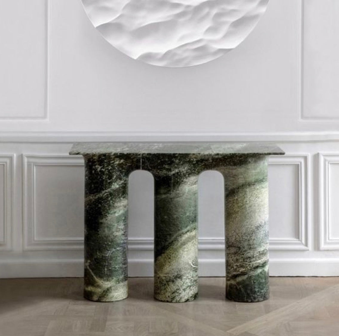 Sea moss console table