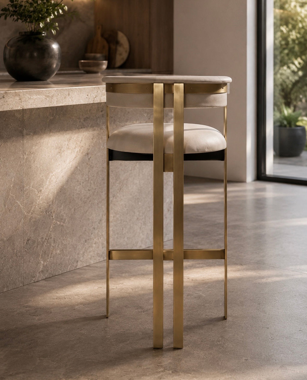 Fine Brass Steel Bar Chair