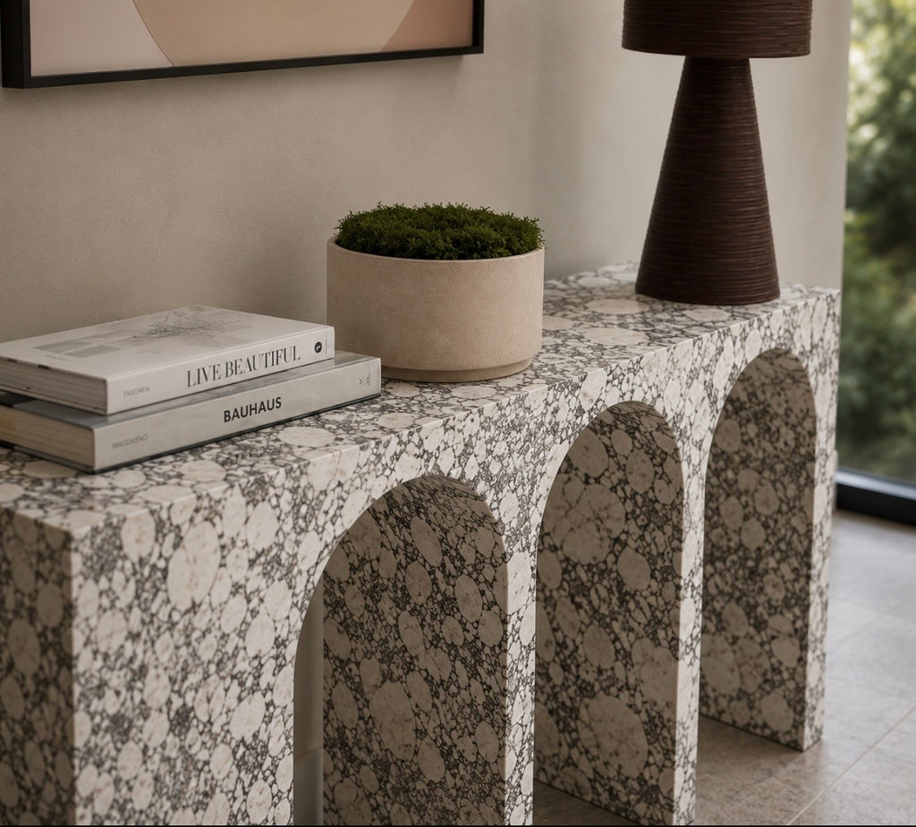 Calacatta Viola Arch Console Table