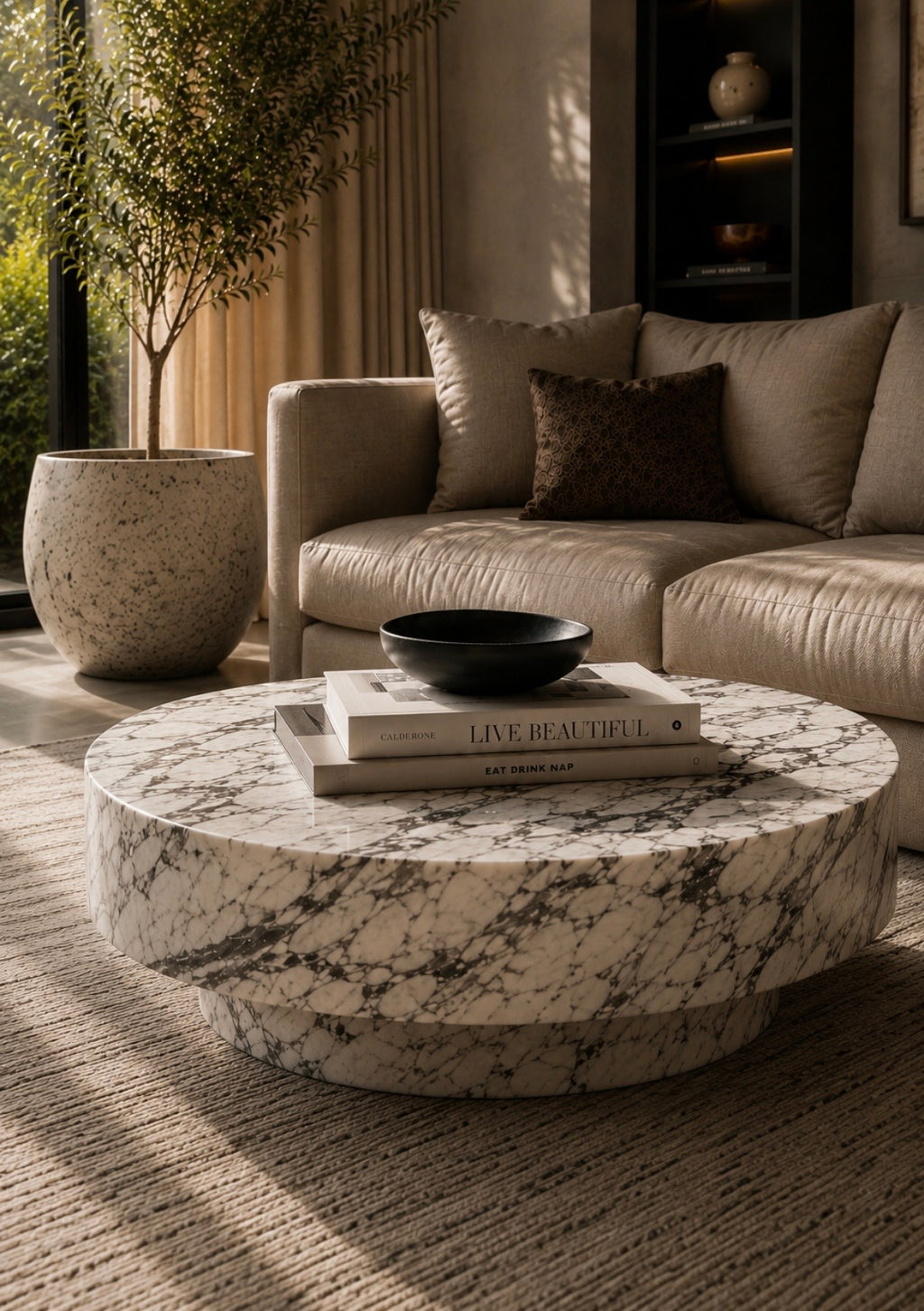 Cupids marble coffee table