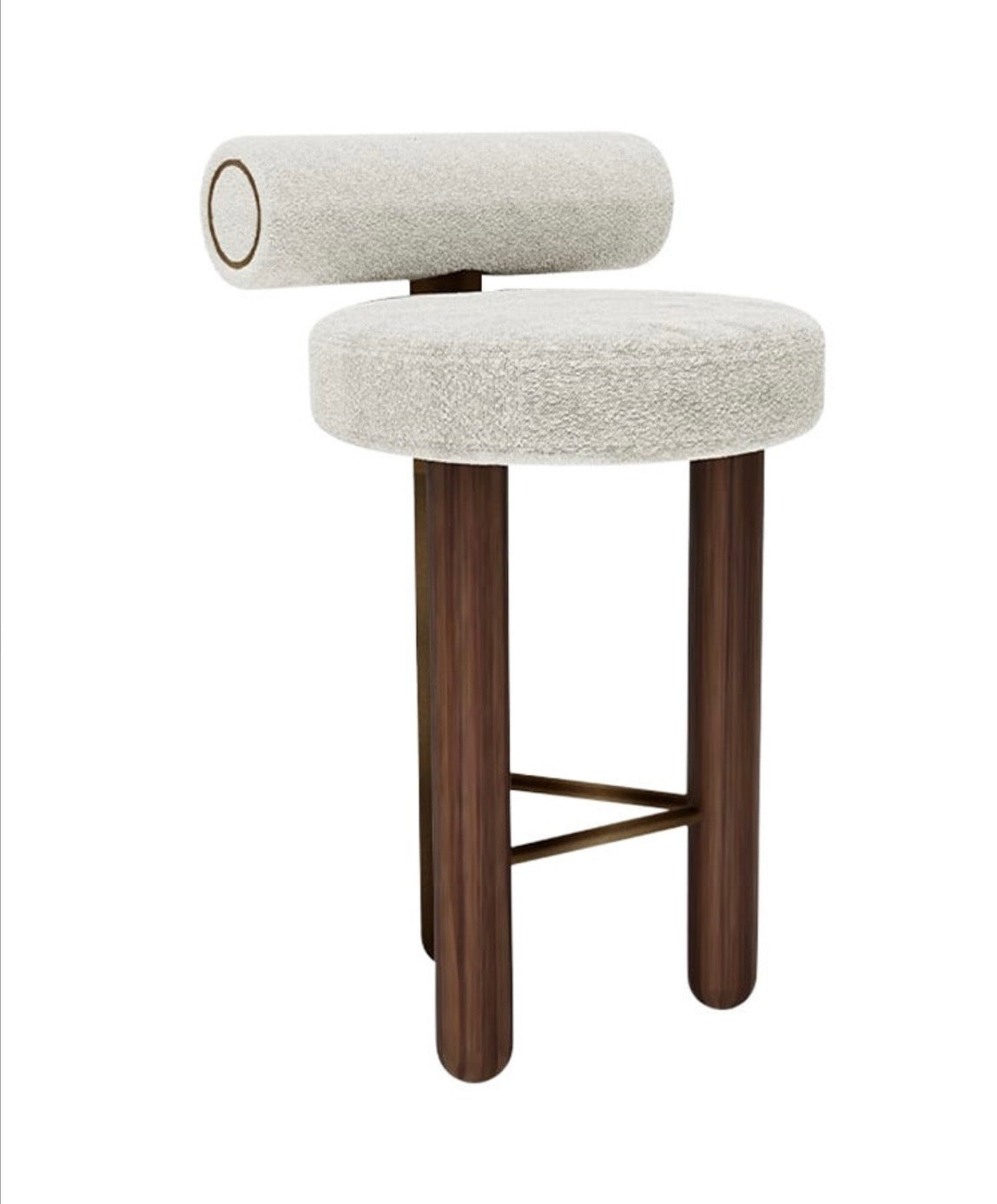 Devine White Wood Bar Chair