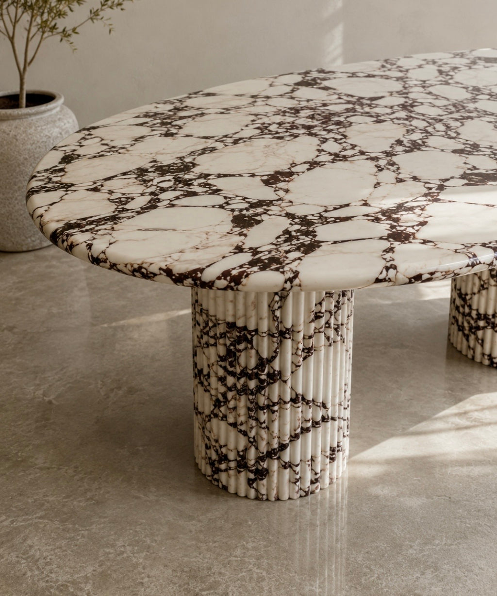 Burgundy viola marble Dinning table