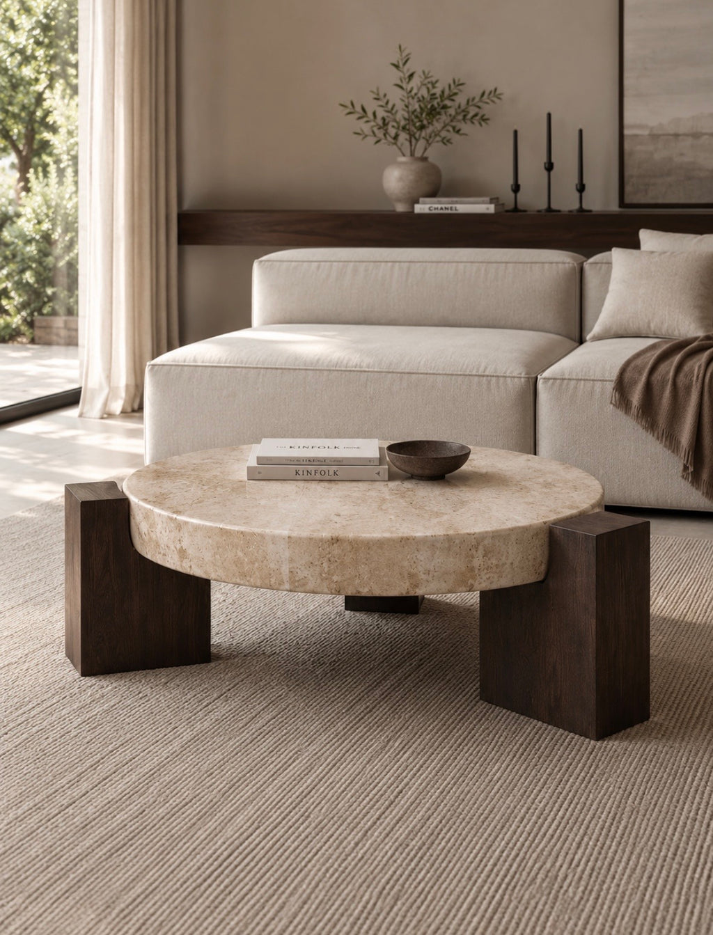 Cecil wooden frame coffee table