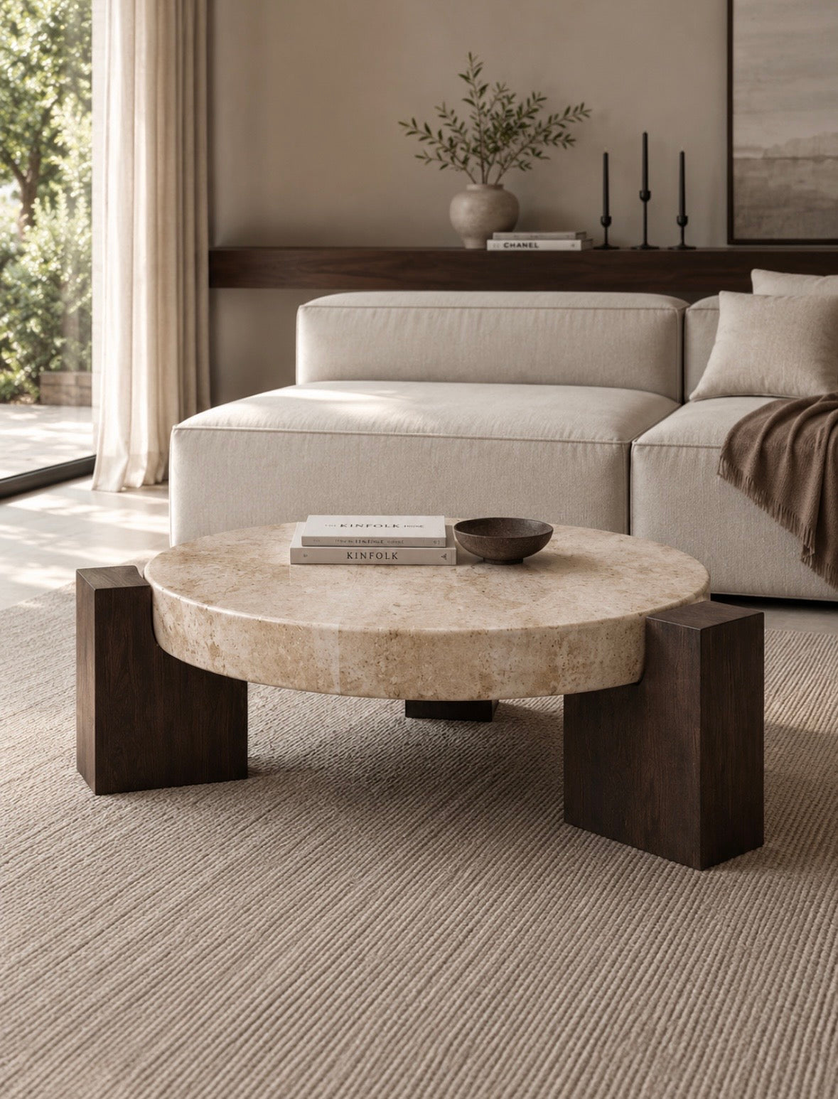 Cecil wooden frame coffee table