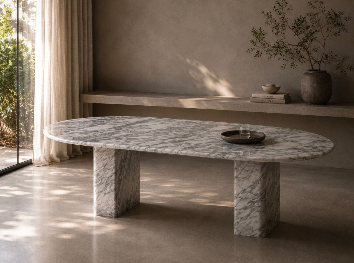 Tones of grey dinning table