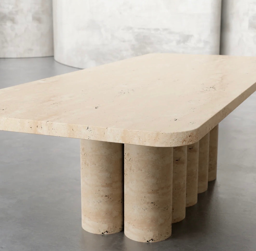 Travertine renaissance dinning table