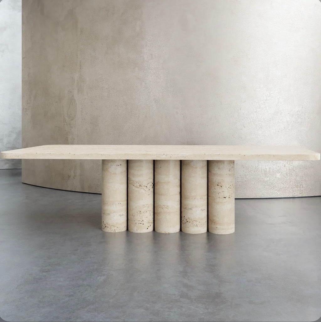 Travertine renaissance dinning table