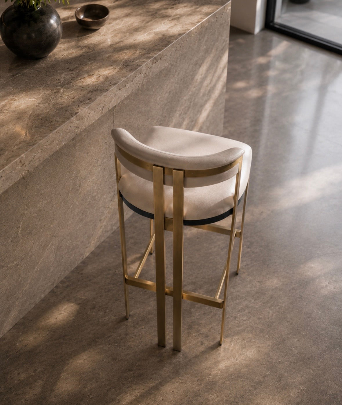 Fine Brass Steel Bar Chair