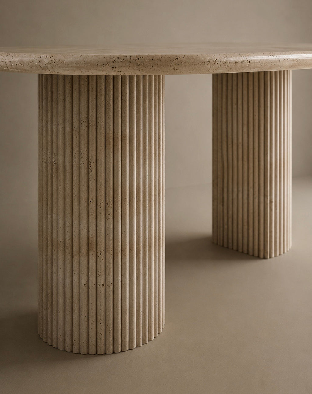 Greta travertine dinning table