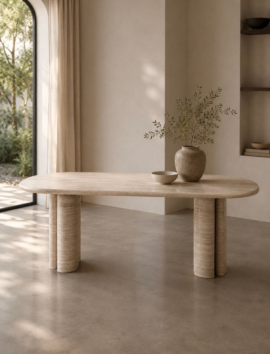 Travertine Roseta dinning table