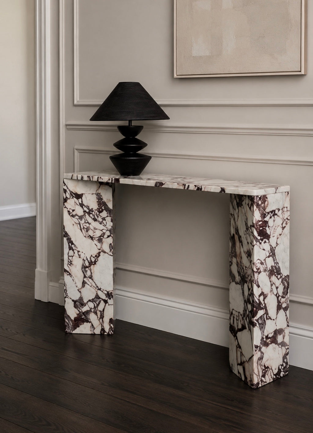 Calacatta Viola Asymmetrical Console Table