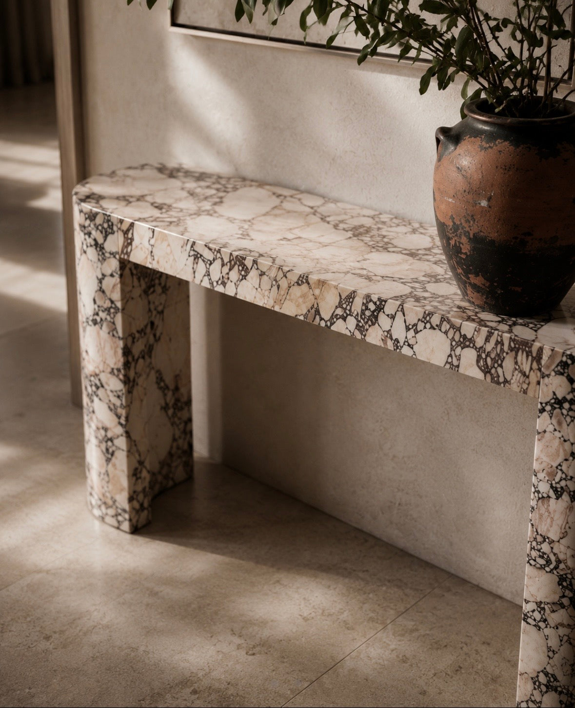 Calacatta Oval Console Table