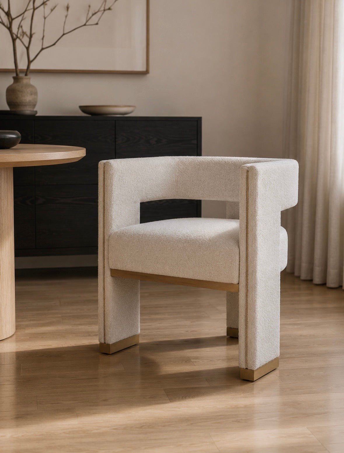 Luxe linen dinning chair
