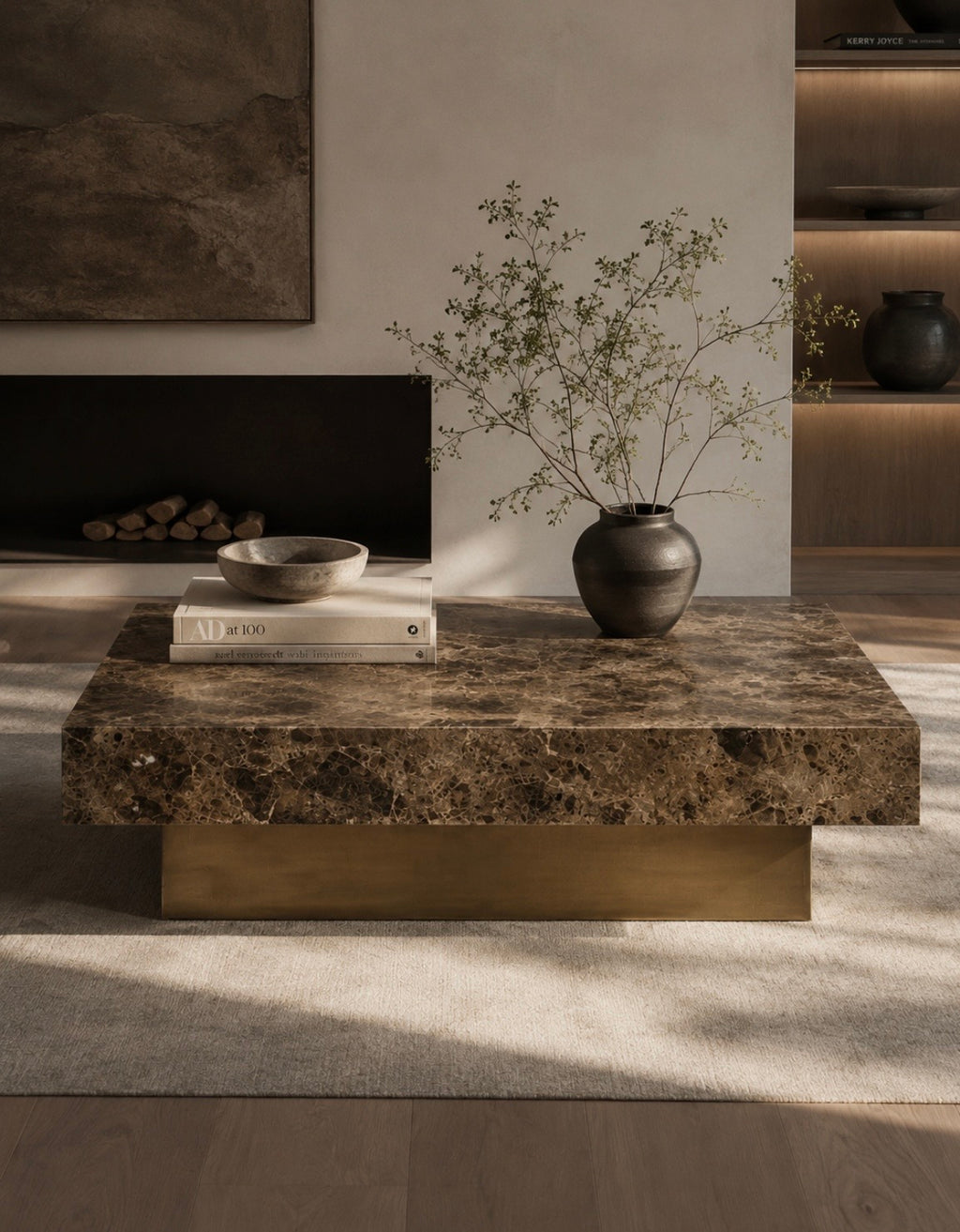 Emperador marble coffee table