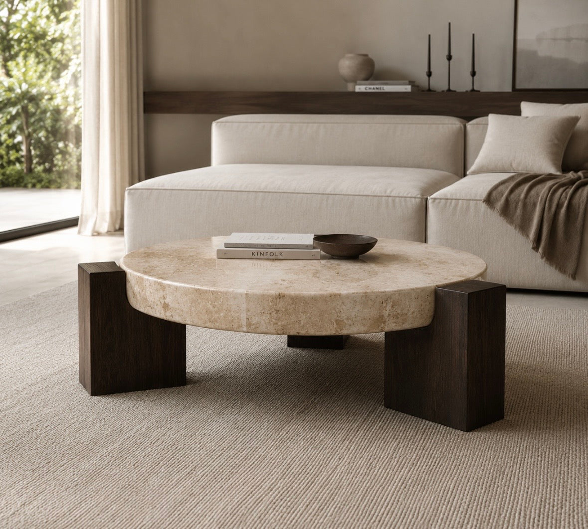 Cecil wooden frame coffee table
