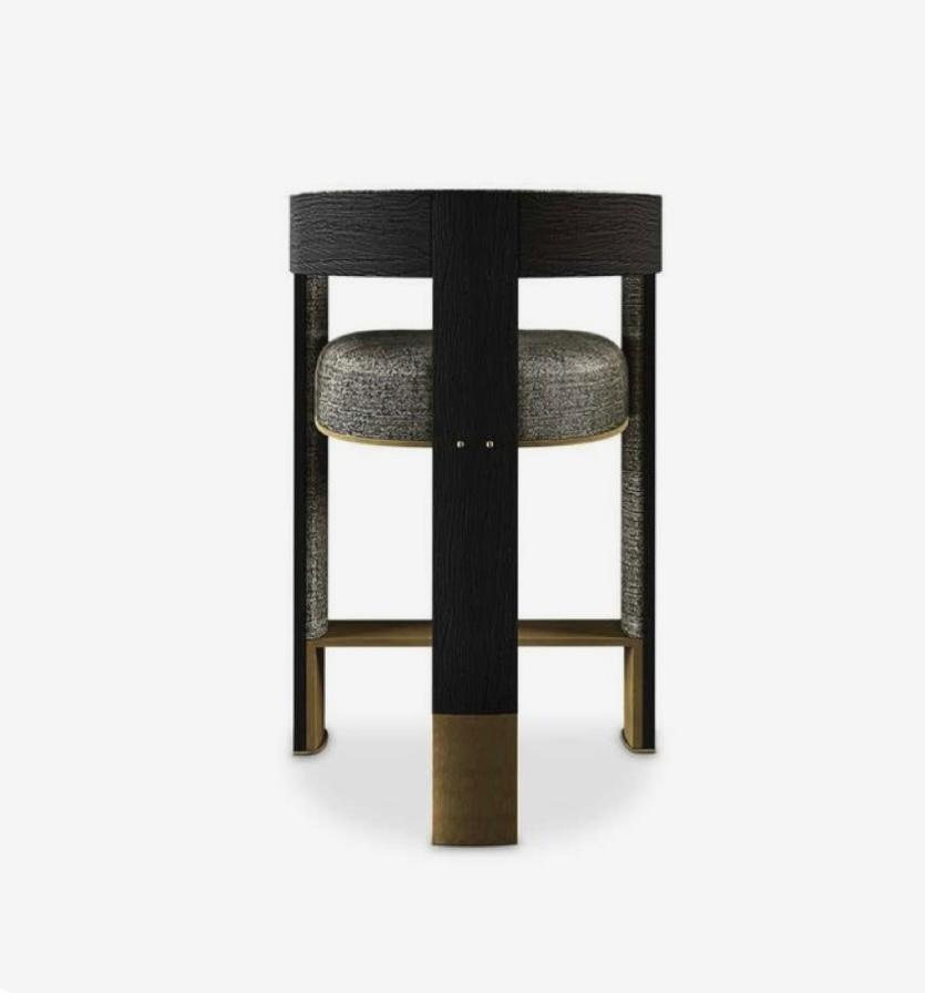 Solid Ash Wood Bar Chair